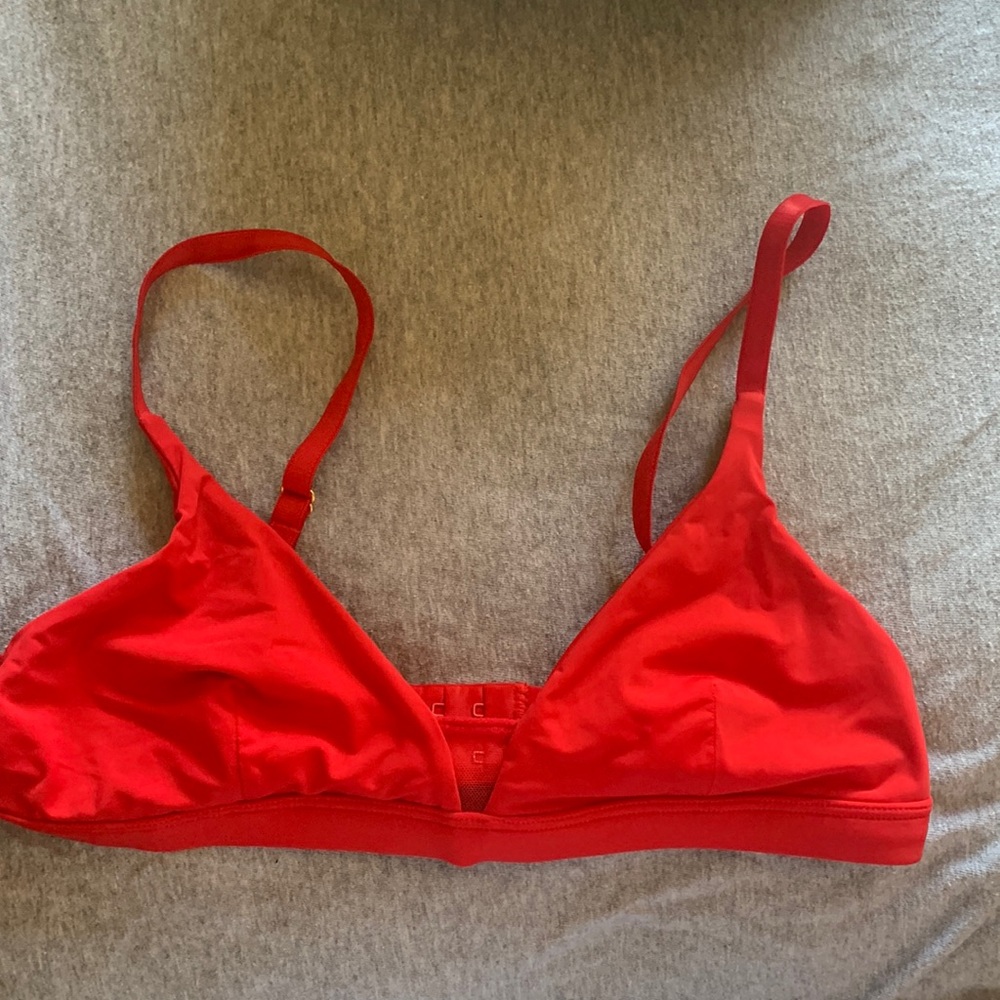 Red unlined bra by Pepper